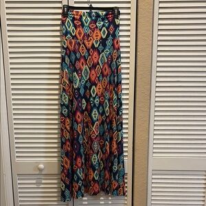 LuLaRoe Multicolor Geometric A-Line Skirt